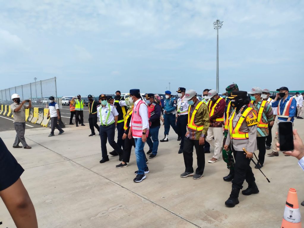 Menteri Perhubungan RI Didampingi Oleh Kapolres Subang Meninjau Persiapan Kunker Presiden RI di Pelabuhan Internasional Patimban