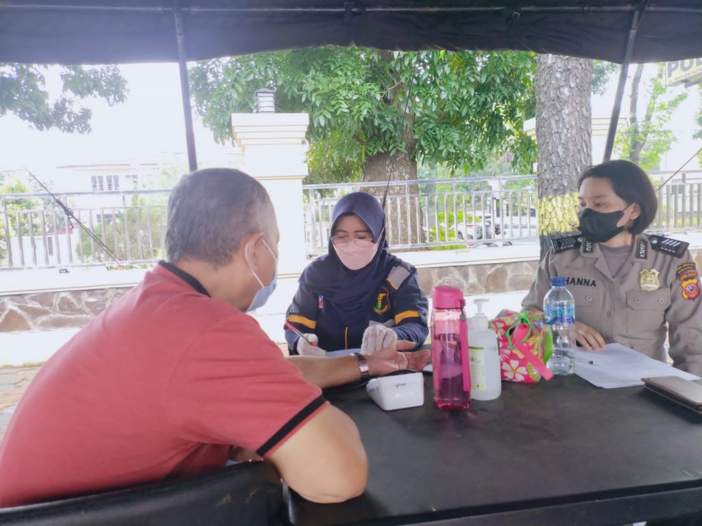 Dukung Upaya Percepatan Vaksinasi Personel Polres Subang Terjun dalam Giat Vaksin di Kabupaten Subang