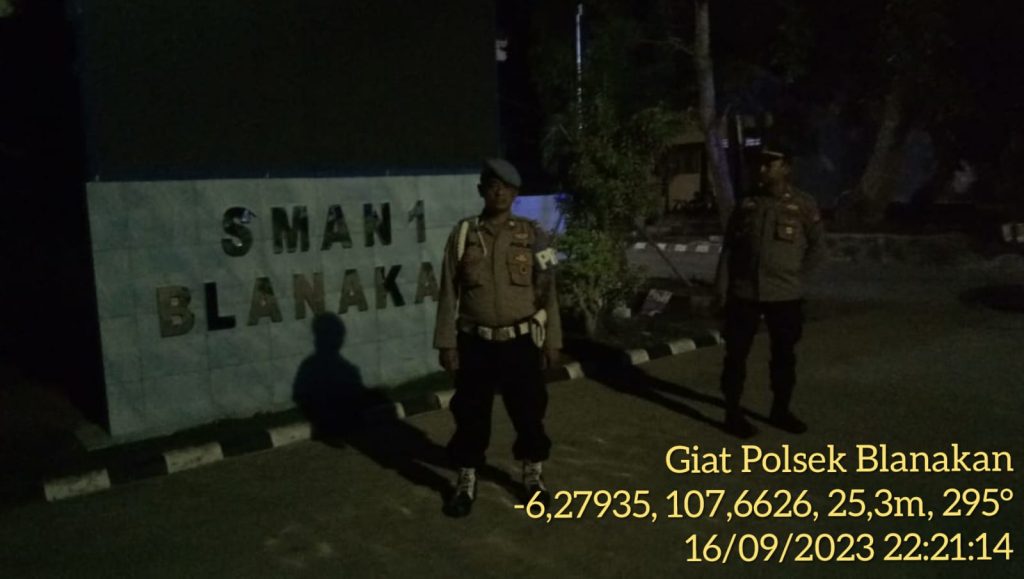 UNIT QR PATROLI POLSEK BLANAKAN – POLRES SUBANG ANTISIPASI CEGAH C3 DI LINGKUNGAN SEKOLAH SD, SMP DAN SMA WILAYAH HUKUM POLSEK BLANAKAN.
